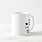 賢明な医者書おもしろいノベルティ コーヒーマグカップ (正面右)