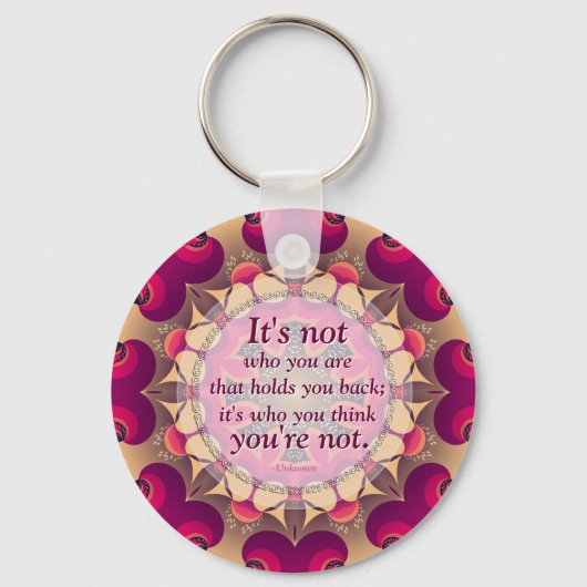 賢明な引用文を抑えやる気を起こさせるない キーホルダー (正面)