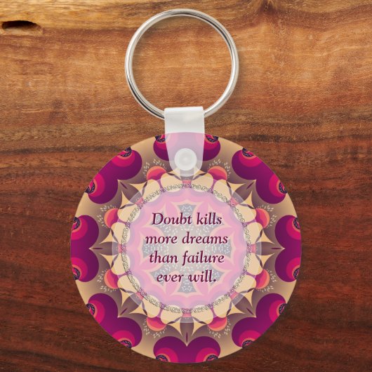 賢明な引用文を抑えやる気を起こさせるない キーホルダー (裏面)