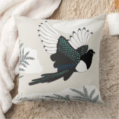 賢明な枕に飛んでいるカササギ クッション (ブランケット)