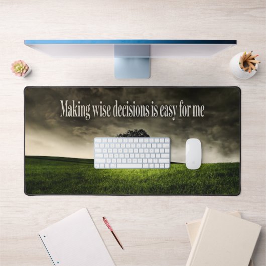 「賢明な決断」モチベーション肯定 デスクマット (オフィス1)