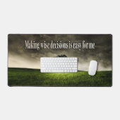 「賢明な決断」モチベーション肯定 デスクマット (キーボード&マウス)