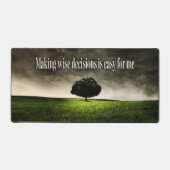 「賢明な決断」モチベーション肯定 デスクマット (正面)