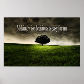 「賢明な決断」モチベーション肯定 ポスター (正面)