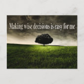 「賢明な決断」モチベーション肯定 ポストカード (正面)
