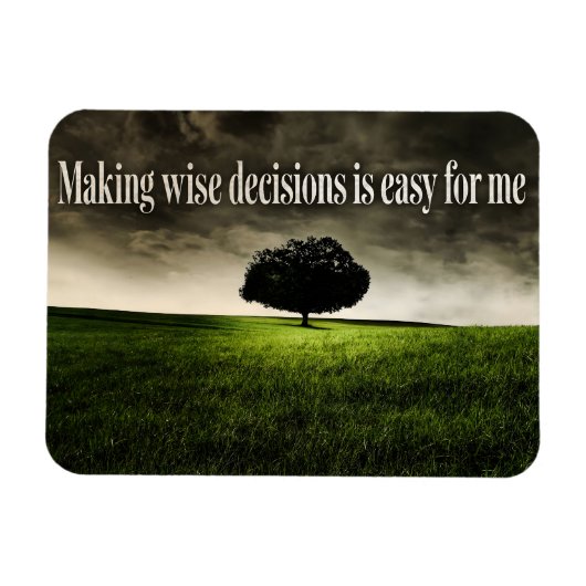 「賢明な決断」モチベーション肯定 マグネット (横)