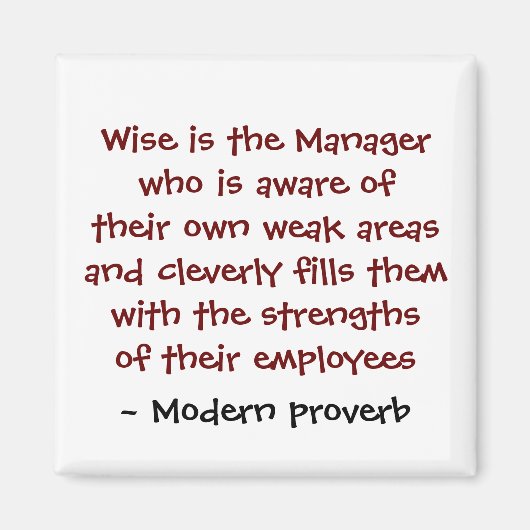 賢明な管理 マグネット (正面)