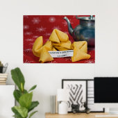 賢明な言葉を使ったフォーチュンクッキー ポスター (ホームオフィス)