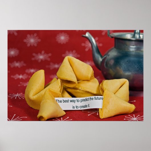 賢明な言葉を使ったフォーチュンクッキー ポスター (正面)