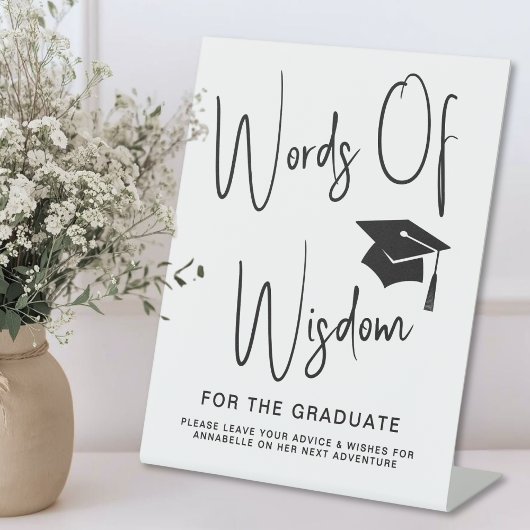 賢明な言葉 台座サイン