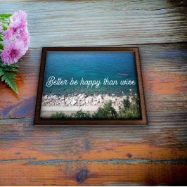 賢明な諺のポスターより幸せになる方がよい ポスター
