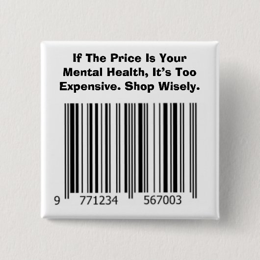 賢明な購入ボタン 缶バッジ (正面)