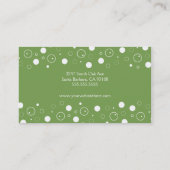 賢明、白名刺は泡立ちます 名刺 (裏面)