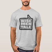 「賢者が口を利く」とTシャツのグレーを言う Tシャツ (正面)