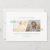 賢者と今2つの写真の卒業 案内状 (正面)