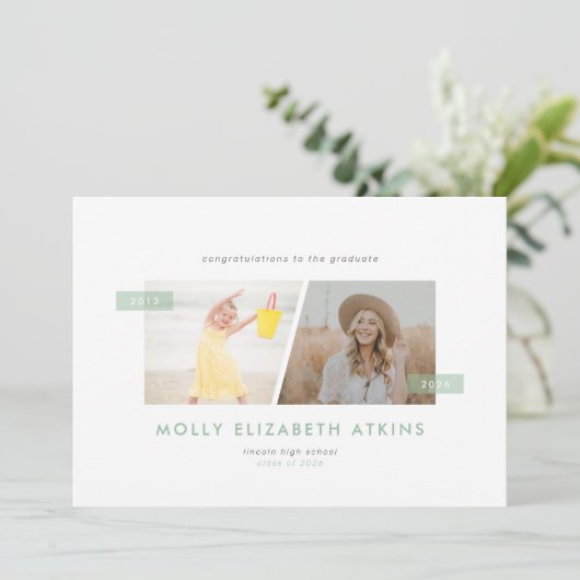 賢者と今2つの写真の卒業 案内状 (スタンド正面)