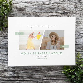 賢者と今2つの写真の卒業 案内状