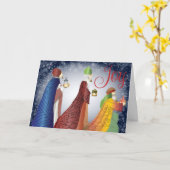 賢者の三人 クリスマス宗教カード カード (黄色い花)
