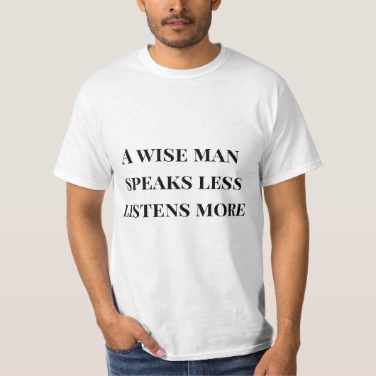 賢者の名言Tシャツ – 思慮深い傾聴 Tシャツ (正面)