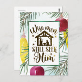 賢者はまだ彼にクリスマス出生を求める ポストカード (正面/裏面)