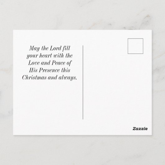 賢者はまだ彼にクリスマス出生を求める ポストカード (裏面)