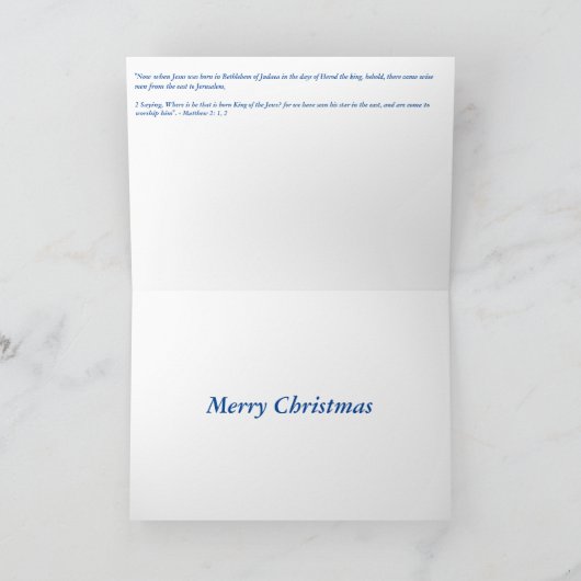 賢者はまだ彼をクリスマスの挨拶状追求します シーズンカード (内部)