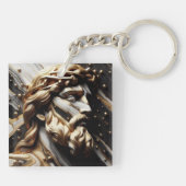 賢者は知恵と力のポートレート キーホルダー (裏面)