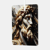 賢者は知恵と力のポートレート メタルオーナメント (正面左)