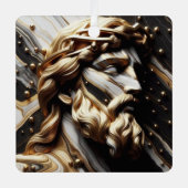 賢者は知恵と力のポートレート メタルオーナメント (正面)