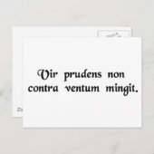 賢者は風に逆らって小便をしない。 ポストカード (正面/裏面)