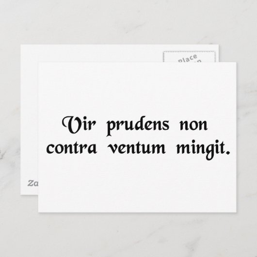賢者は風に逆らって小便をしない。 ポストカード (正面/裏面)
