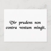 賢者は風に逆らって小便をしない。 ポストカード (正面)