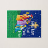 賢者パーソナライズされたはまだ聖降誕祭を望んでいる ジグソーパズル (横)