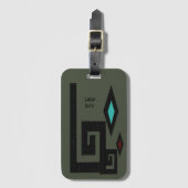 賢者南西スタイル幾何学的ラゲッジタグ ラゲッジタグ (正面縦)