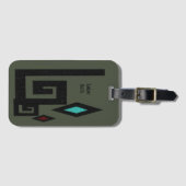 賢者南西スタイル幾何学的ラゲッジタグ ラゲッジタグ (正面横)