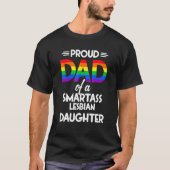 賢誇りを持ったいレズビアン娘のパパ Tシャツ (正面)