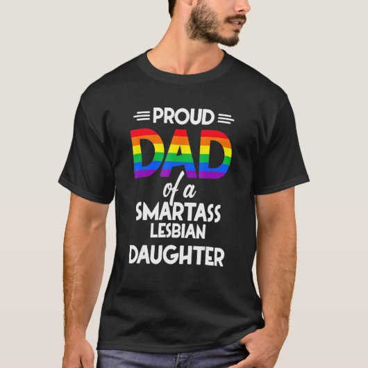 賢誇りを持ったいレズビアン娘のパパ Tシャツ (正面)