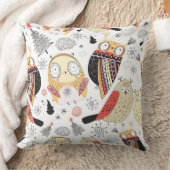 質のおもしろいなフクロウ クッション (ブランケット)