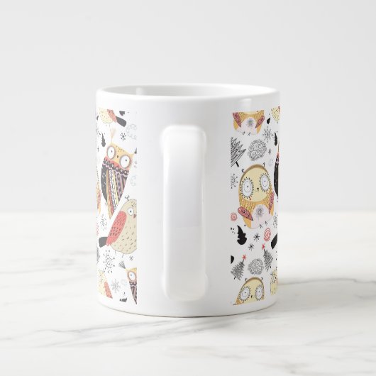 質のおもしろいなフクロウ ジャンボコーヒーマグカップ (裏面)