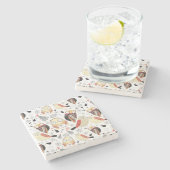 質のおもしろいなフクロウ ストーンコースター (横)