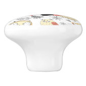 質のおもしろいなフクロウ セラミックノブ (側面)