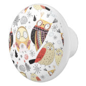 質のおもしろいなフクロウ セラミックノブ (右)