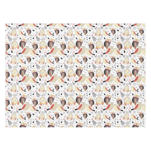 質のおもしろいなフクロウ テーブルクロス (正面(横))