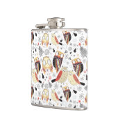 質のおもしろいなフクロウ フラスク (左)