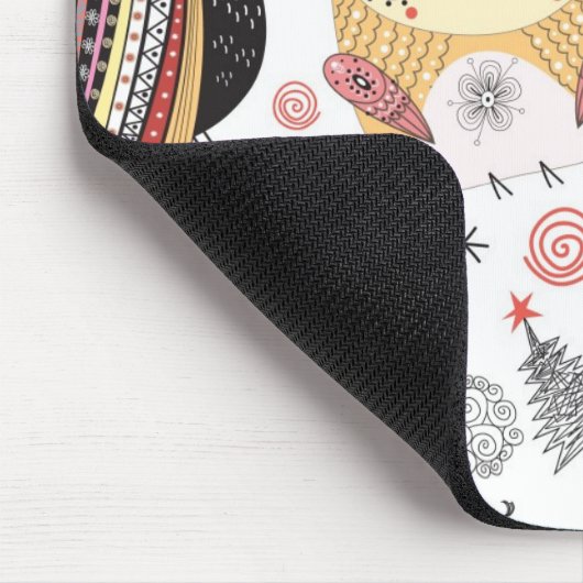 質のおもしろいなフクロウ マウスパッド (コーナー)