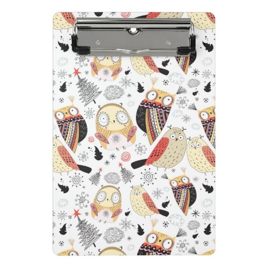質のおもしろいなフクロウ ミニクリップボード (正面)