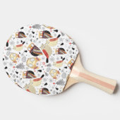 質のおもしろいなフクロウ 卓球ラケット (横)