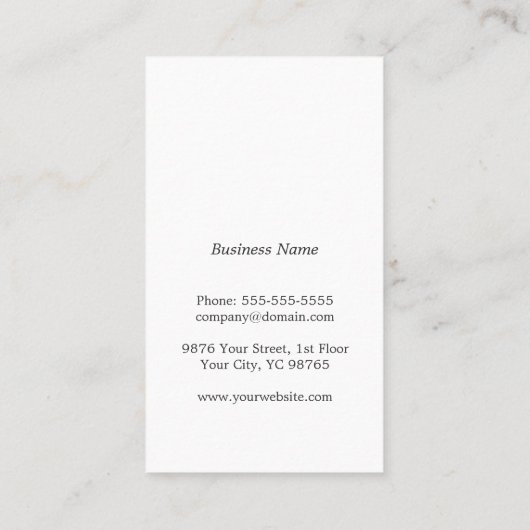 質のブラウンのモダンでエレガントなコンサルタント 名刺 (裏面)