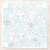 質の笑うスカル ガラスコースター (裏面)