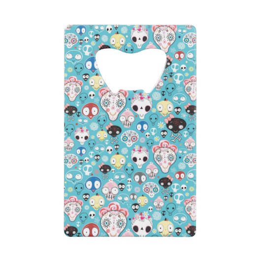 質の笑うスカル クレジットカード栓抜き (正面)